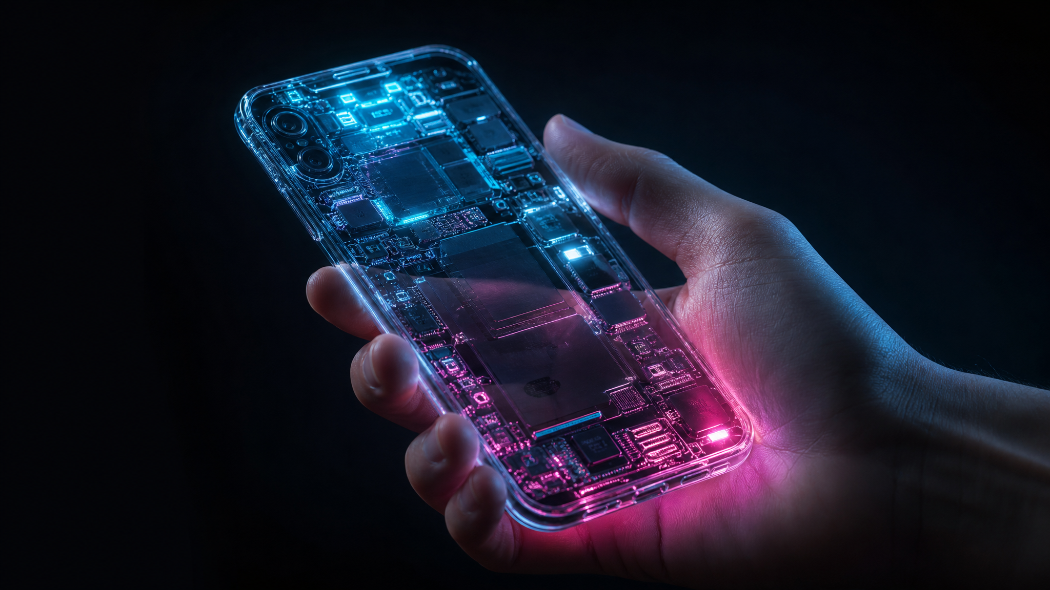 Transparentes Smartphone X-Ray